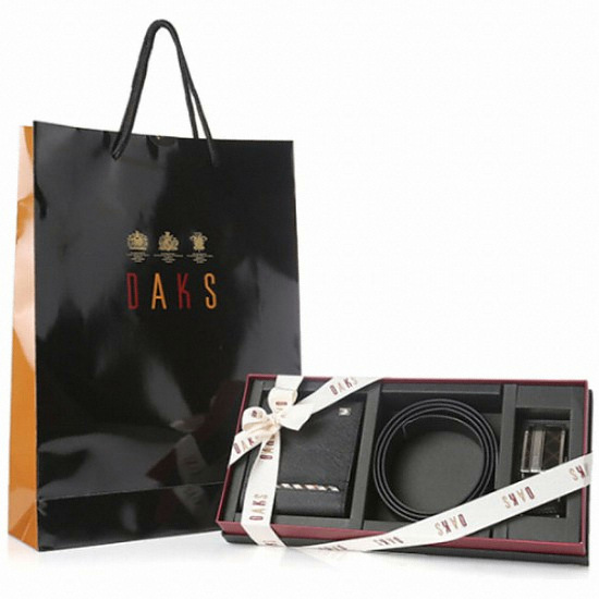 닥스 체크패턴 지갑 벨트 세트 DBWA9F905 DBBE9F903_이미지