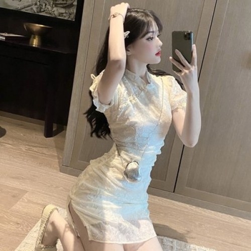 수프 SAMARA 치파오 원피스 섹시 코 레 중국 여성 빅사이즈 봄 여름 HS-000015731 오류 발생시 문의 하라쇼 오류 .._이미지