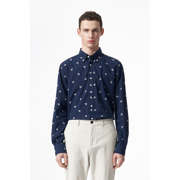 타미힐피거 남성 스페이스드 아웃 모노그램 레귤러핏 셔츠 T12D1WSH400MT1_이미지