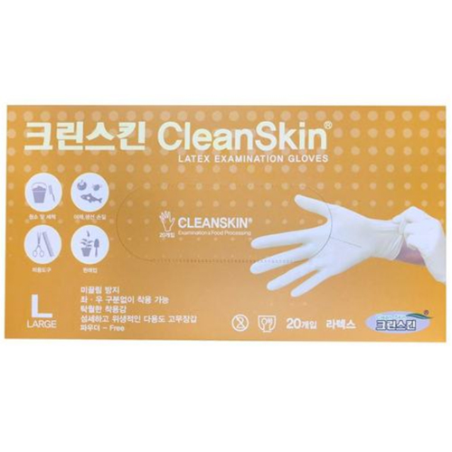 크린스킨 라텍스 장갑 100매 (1개(100매))_이미지