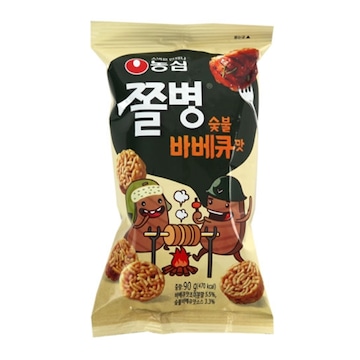 농심 쫄병 숯불 바베큐맛 90g (1개)