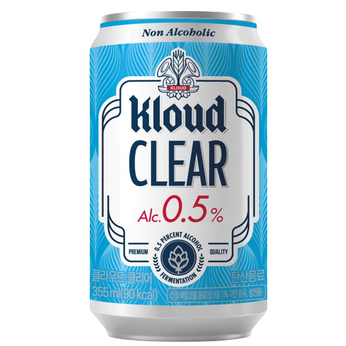 롯데칠성음료 클라우드 클리어 0.5 355ml (1개)