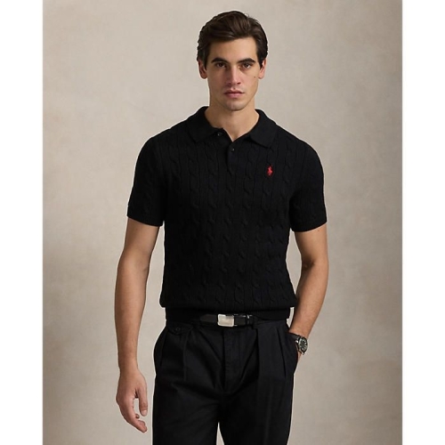 폴로랄프로렌 남성 케이블 니트 코튼 폴로 칼라 스웨터_MNPOSWE1N820053001_이미지