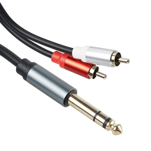 NC027 2RCA to 6.3 스테레오 케이블
