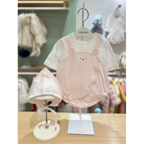 HK 핑크 치곰모달7부바디슈트모자포함 AZ110625A