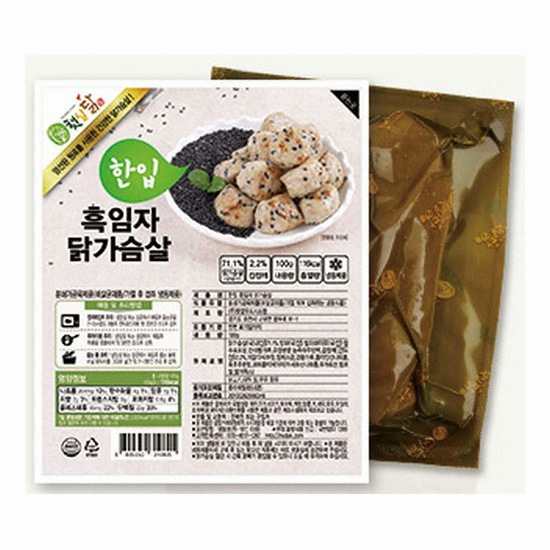 햇살푸드시스템 햇살닭 한입 흑임자 닭가슴살 100g (1개)