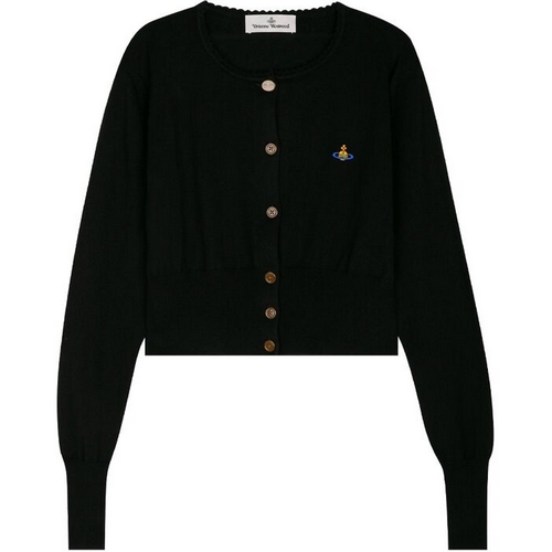 비비안웨스트우드 로고 자수 가디건 1803002U Y0010 (N401, 블랙)_이미지