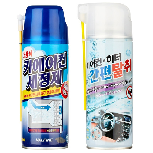 벨파인 거품식 카 에어컨 세정제 300ml+에어컨 히터 간편 탈취제 300ml