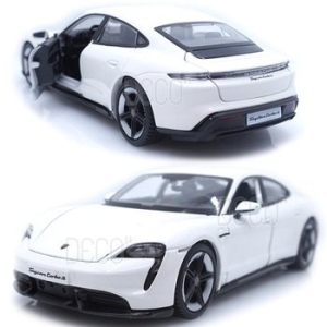 부라고 1:24 포르쉐 타이칸 터보S 화이트 미니카_이미지