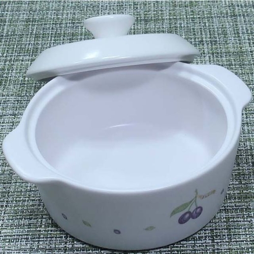 코렐 인덕션 내열 냄비 뚝배기 도자기 양수 냄비 20cm_이미지