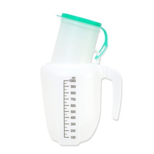 현대메딕스 환자용 소변통 눈금형 1000ml 휴대용 소변기 환자 병원_이미지