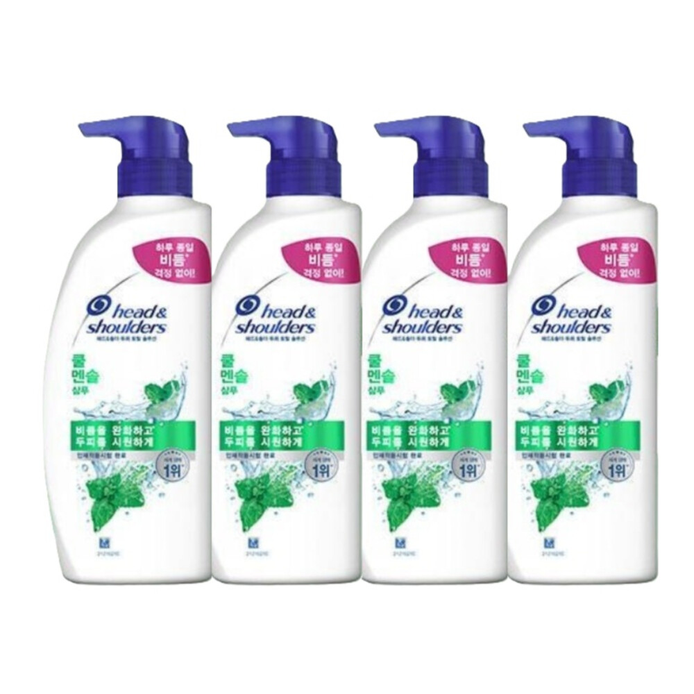 헤드앤숄더 쿨 멘솔 샴푸 520ml (4개)_이미지