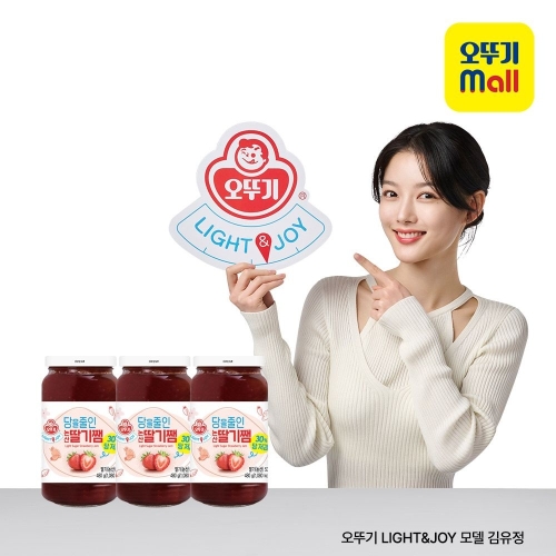 오뚜기 LIGHT&JOY 당을줄인 논산딸기쨈 480g (3개)_이미지