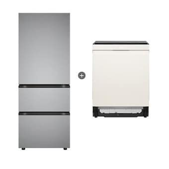 LG전자 오브제컬렉션 김치톡톡 <b>Z330MPSF11</b> + 식기세척기 DUE6BGL1E