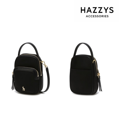 LF 헤지스 CRYSTAL PUPPY 블랙 나일론 더블지퍼 큐빅장식 HIWA4F430BK_이미지