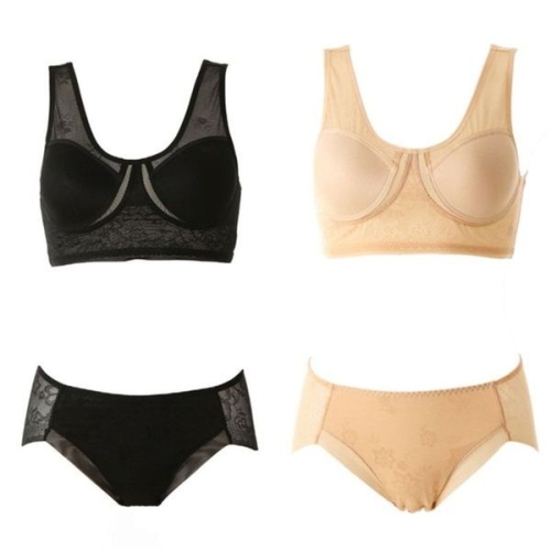 와코루 자카드매쉬테이프 몰드브라렛+팬티WLGB310R WLGC310T/SK/BK..35671554_이미지