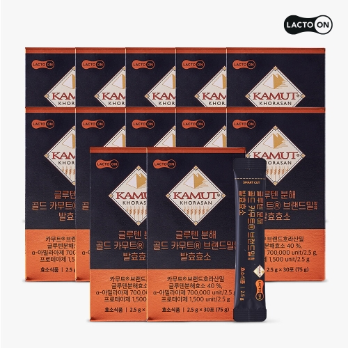 서울약사신협 락토온 글루텐 분해 골드 카무트 브랜드밀 발효효소 2.5g 30포 (12개)