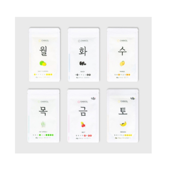 월화수목금토 시리즈 40g 6포