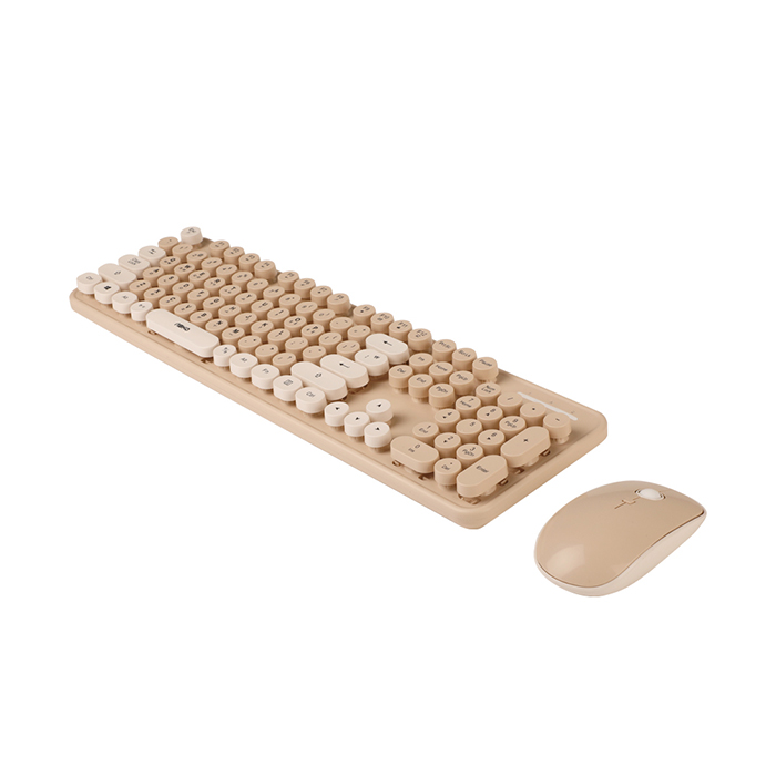 앱코 WKM40 무선 키보드 마우스 세트 (베이지)_이미지