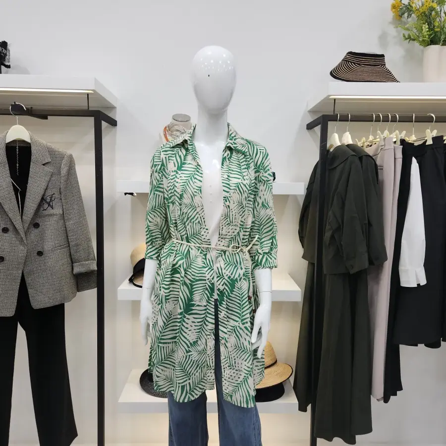 인디에프 조이너스 셔츠형 프린트블라우스JAEU6-WRC410_KJ