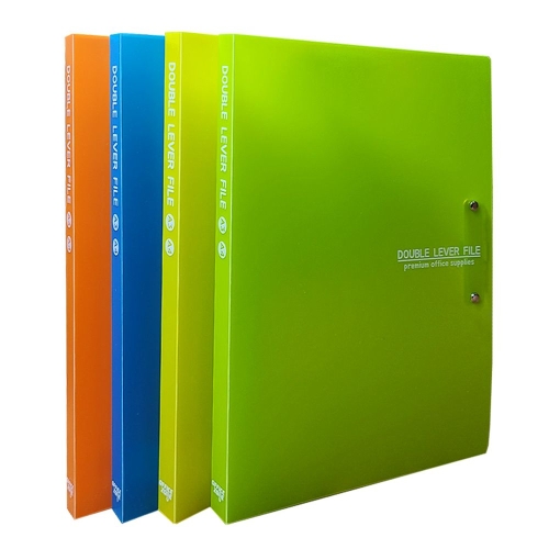 오피스존 레버화일 A4 PP 더블 반투명 좌철 상철_이미지