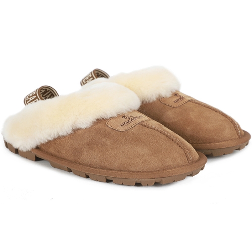 오즈웨어 코케트 백스트랩 양털 슬리퍼_OUW111EB (CHE, 체스트넛)_이미지