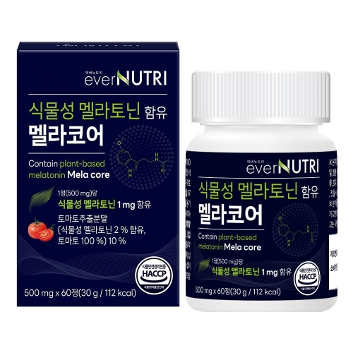 에버뉴트리 식물성 멜라토닌 멜라코어 500mg 60정 (1개)_이미지