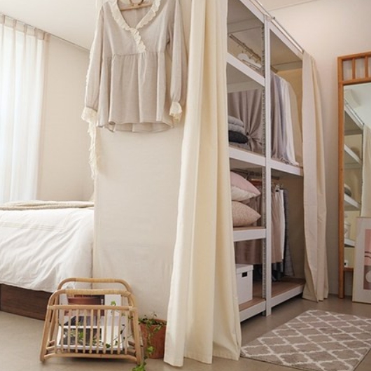 홈던트하우스 조립식 철제 4단 시스템 행거 800x600 (행거봉 1개, 높이 195cm)_이미지