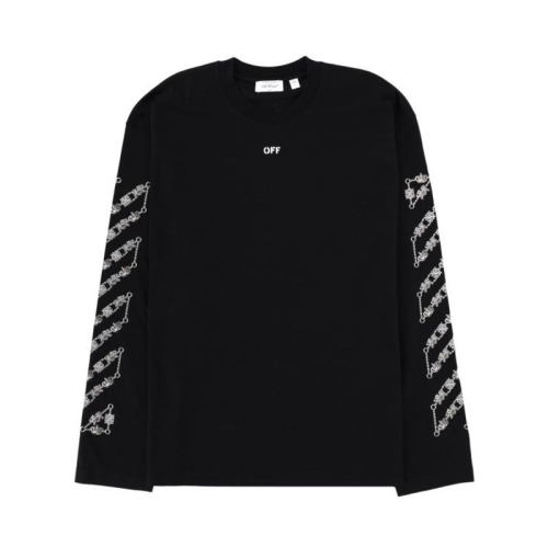 오프화이트 반팔 티셔츠 44MAB09C S26J001001 BLACK_이미지