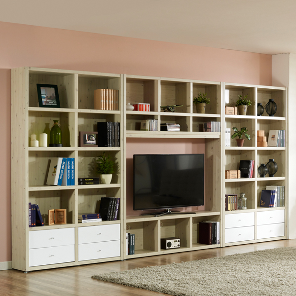 로쏘  마벨 TV하서랍형책장 풀세트 3900