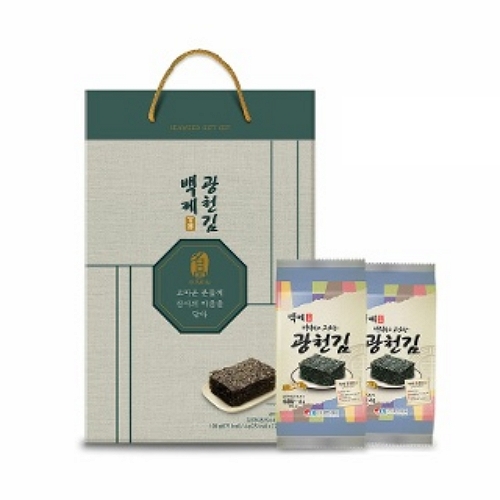백제식품 백제광천김 재래 도시락김 27봉 선물세트