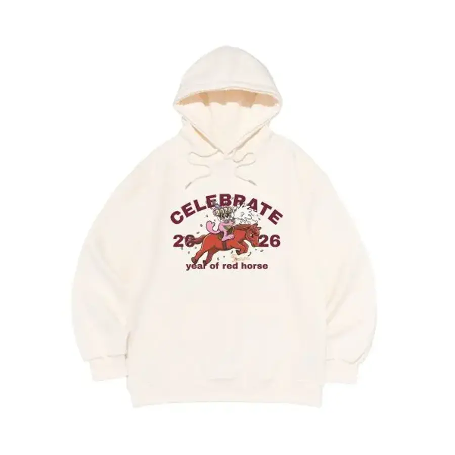 베르니 쭈리/기모 해피 뉴 YEAR 후드 아이보리 1960487