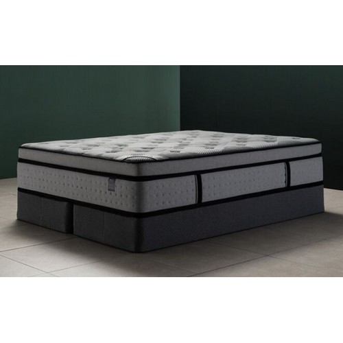 잉글랜더 클림트 원목 평상형 수납 LED침대 LK+협탁 (GC울트라메모리폼양모9존독립K매트)_이미지