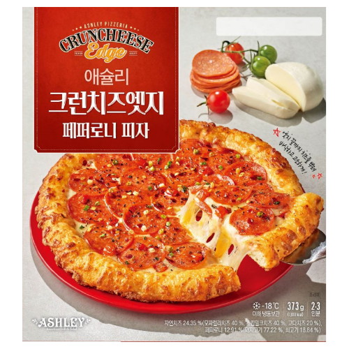 이랜드이츠 애슐리 크런치즈엣지 페퍼로니 피자 373g (1개)