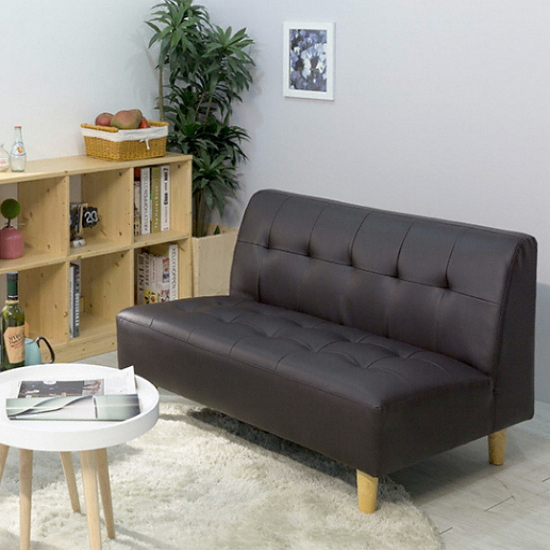 에보니아 포니 가죽소파 2인용_이미지