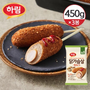 하림 닭가슴살 핫도그 450g (3개)_이미지