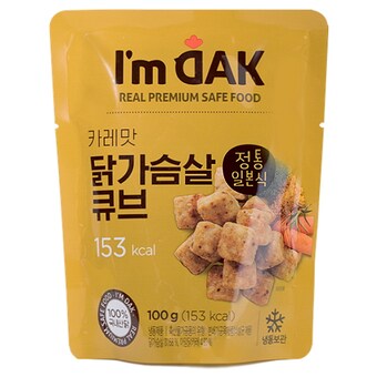 와이즈유엑스글로벌 <b>아임</b><b>닭</b> 카레맛 <b>닭</b>가슴살 큐브 정통일본식 100g