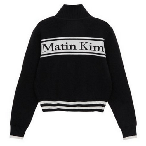 마뗑킴 SPELL POINT STRIPE KNIT CARDIGAN