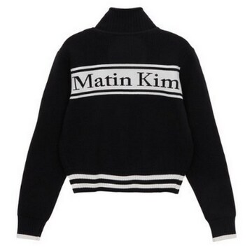 마뗑킴 SPELL POINT STRIPE KNIT CARDIGAN
