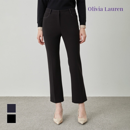 세정 올리비아로렌 여성 투 톤 라인 부츠컷 팬츠_VOCDL5S1121_이미지