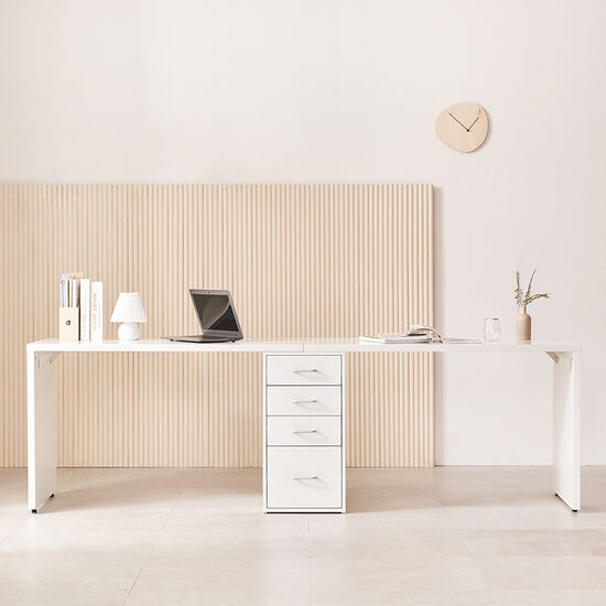 브루노 4단 서랍장 책상세트