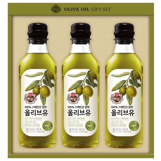 백설 압착 올리브유 2호 (3개)_이미지