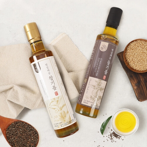 채운영농조합 햇빛고을 참기름 300ml + 들기름 300ml (1개)_이미지