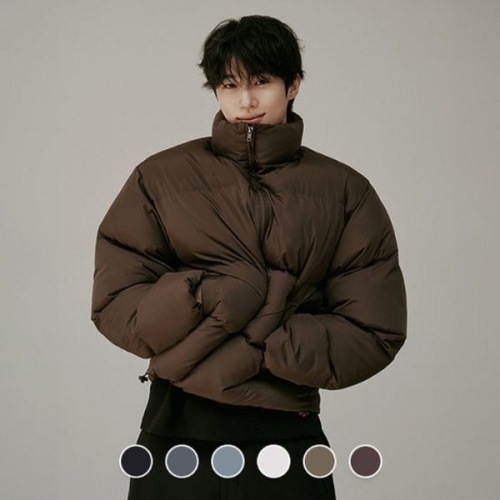 지오다노 남성 하이넥 푸파 숏 패딩 점퍼_075926/01075926