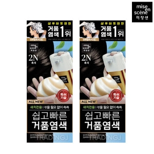 아모레퍼시픽 미쟝센 올뉴 쉽고 빠른 거품 염색약 80g (2개)_이미지
