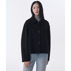 무신사 스탠다드 MUSINSA STANDARD WOMAN 우먼즈 캐시미어 블렌드 핸드메이드 쇼트 맥 코트 블랙 MWDCT903_이미지