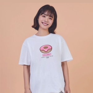  W6E259B 키밍 도넛 핑크 doughnut 포인트반팔티 꾸안꾸코디
