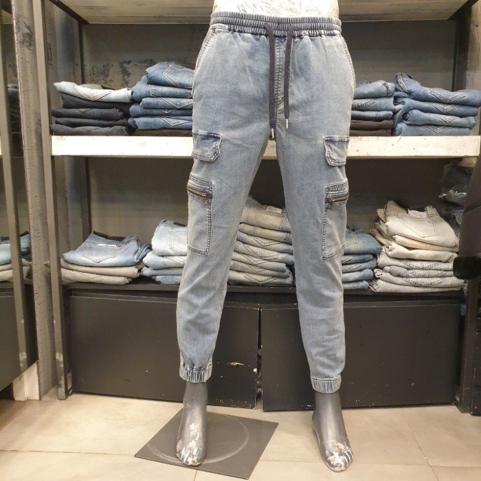 버커루 <b>남성</b> 데님 <b>카고</b> 조거 B235DP270P