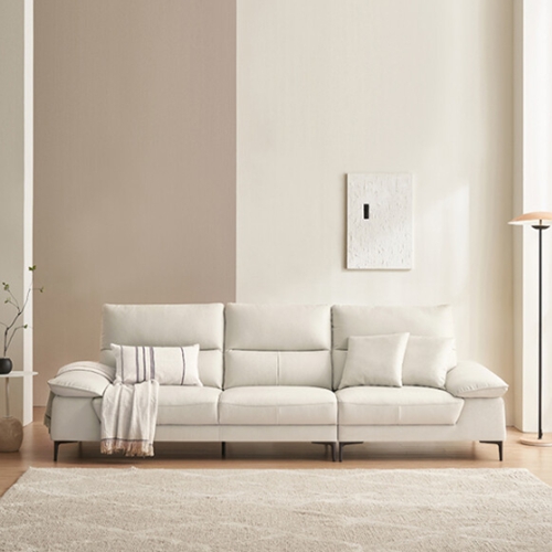  삼익가구 노이드 이태리 천연통가죽 소파 4인용 [스툴별도]