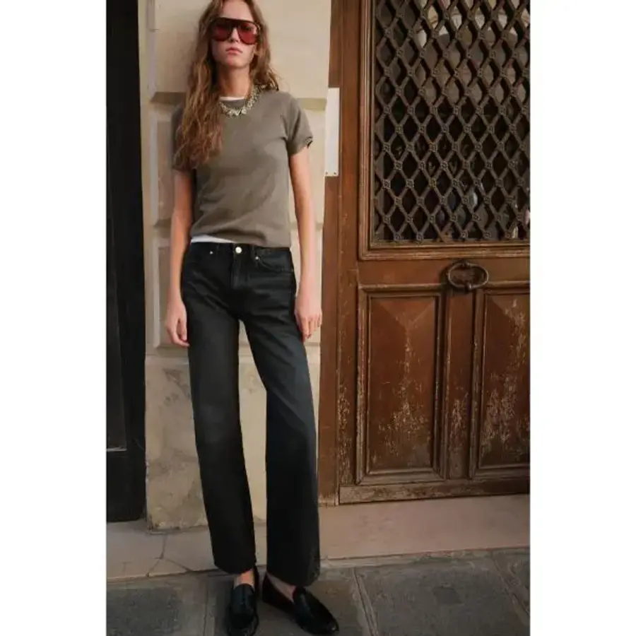 자라 142831 소프트 모카신 그레이팅 블랙_이미지